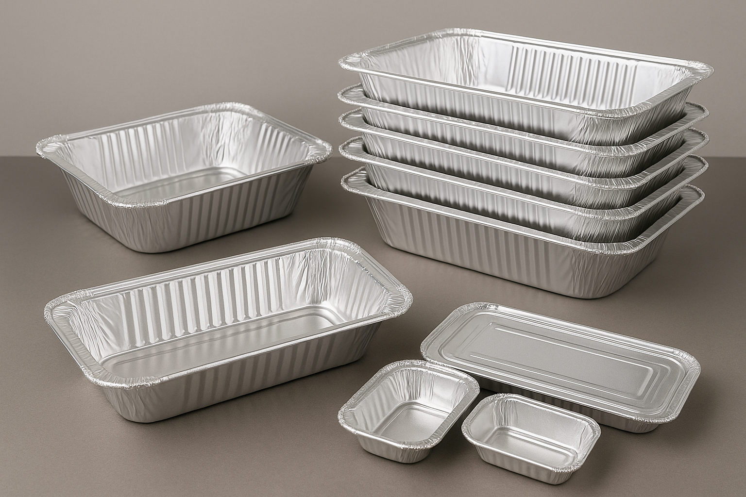 Foil steam table pans and lids